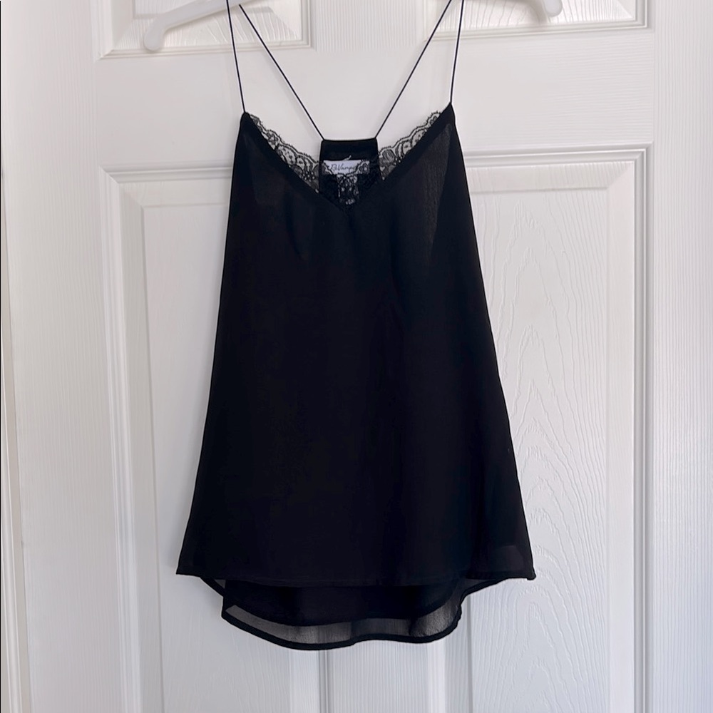 Black Lace Trim Cami Top